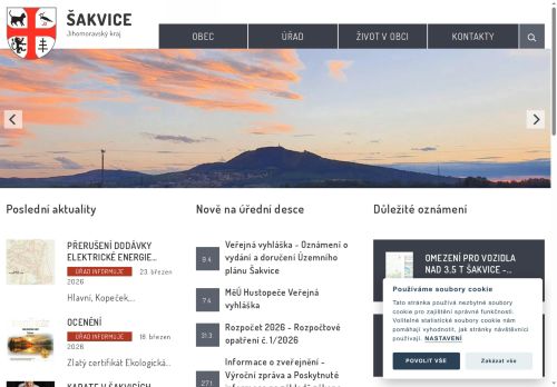 Obec Šakvice nabízí práci na pozici TECHNICKÝ PRACOVNÍK/ TECHNICKÁ PRACOVNICE OBCE v obci Šakvice