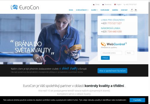 EuroCon Quality Control Service s.r.o. nabízí práci na pozici administrativní pracovnice/pracovník (m/ž) v obci Rudná