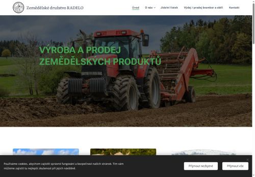 Webové stránky Zemědělské družstvo RADELO, Velký Ratmírov