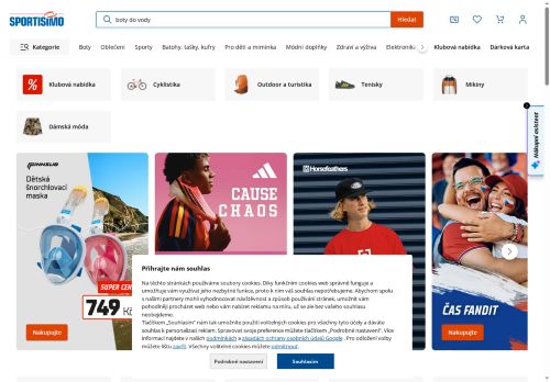 Zobrazit webové stránky SPORTISIMO Vyškov