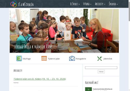 Webové stránky Základní škola a Mateřská škola, Deblín, okres Brno-venkov, příspěvková organizace, Deblín