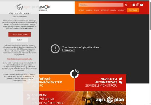 Webové stránky Agri Precision, Ostrovačice