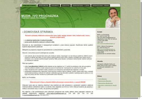 Zobrazit webové stránky Praktický lékař pro dospělé - MUDr. Viktoria Procházková