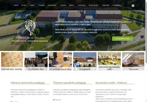 Zobrazit webové stránky Základní škola Mikulov, Hraničářů