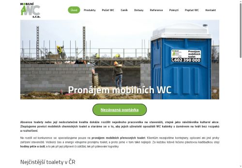 Mobilní WC s.r.o. nabízí práci na pozici řidič v obci Brno