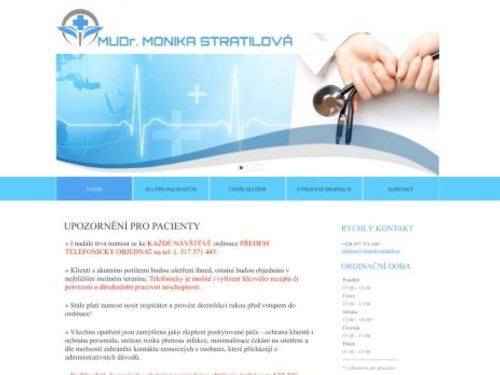 Praktický lékař - MUDr. Monika Stratilová
