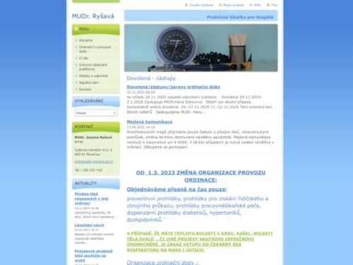 Praktický lékař - MUDr. Zuzana Ryšavá
