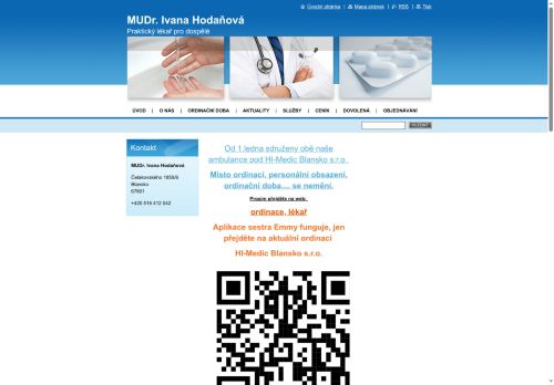 Zobrazit webové stránky Praktický lékař pro dospělé - MUDr. Ivana Hodaňová