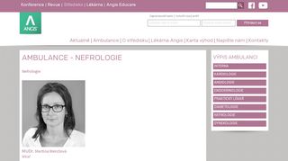 Zobrazit webové stránky Nefrologie - MUDr. Martina Wenzlová