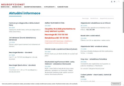 Zobrazit webové stránky Neurologická ambulance - Neurofyzionet spol. s.r.o.