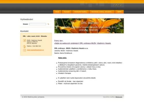 ORL (usní, nosní, krční) ambulance - MUDr. Vladimíra Veselá