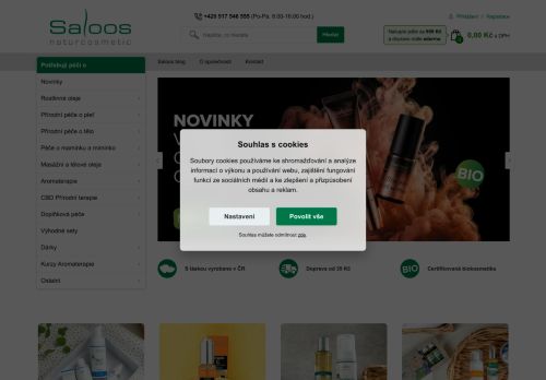Zobrazit webové stránky Saloos naturcosmetic