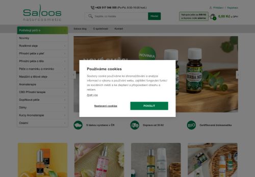 Zobrazit webové stránky Saloos naturcosmetic