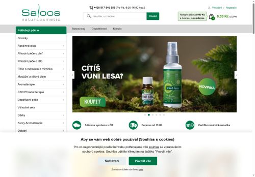Zobrazit webové stránky Saloos naturcosmetic