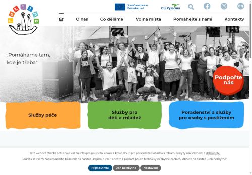 Webové stránky Portimo, o.p.s., Nové Město na Moravě