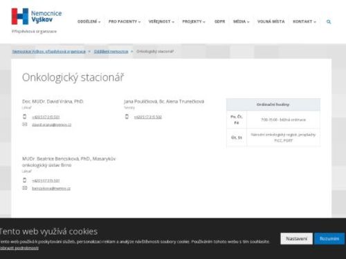 Onkologická ambulance a stacionář - MUDr. Jiří Bukvald