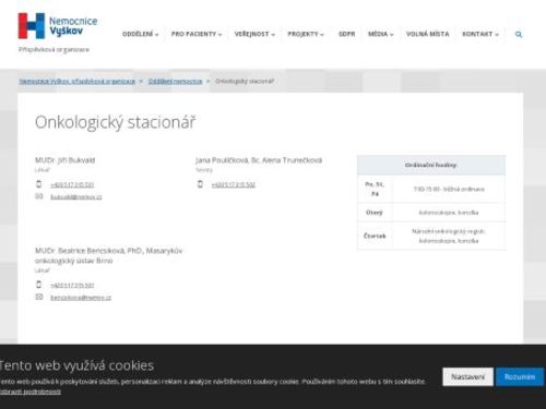 Onkologická ambulance a stacionář - MUDr. Jiří Bukvald