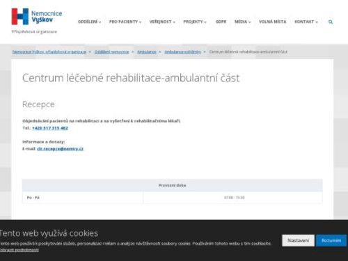 Rehabilitace - MUDr. Milena Neckařová