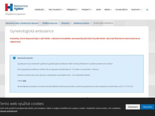 Gynekologická ambulance - MUDr. Lubomír Hroudný