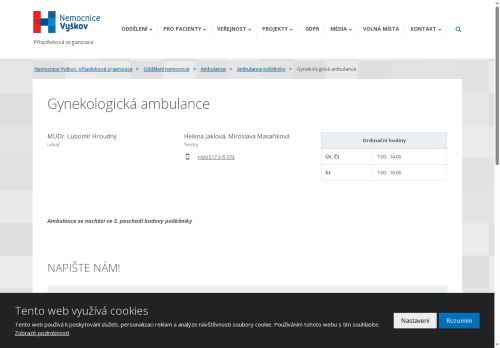 Zobrazit webové stránky Gynekologická ambulance - MUDr. Lubomír Hroudný