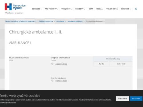 Chirurgická ambulance - MUDr. Stanislav Boček