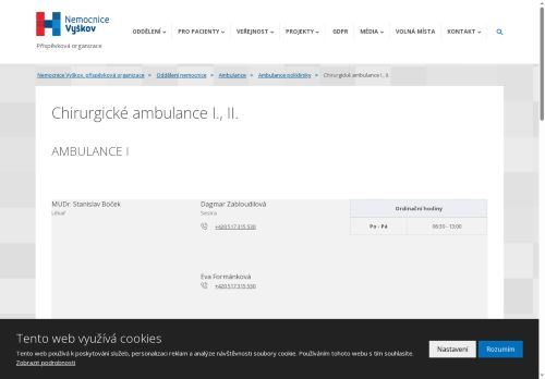 Zobrazit webové stránky Chirurgická ambulance - MUDr. Evžen Šteflíček