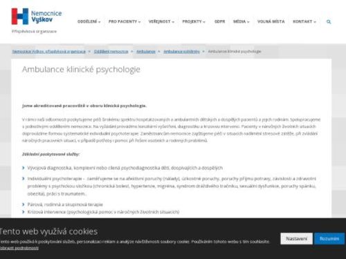 Ambulance klinického psychologa - MUDr. Marie Trávníčková