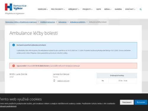 Ambulance léčby bolesti - MUDr. Lucie Zmrzlá
