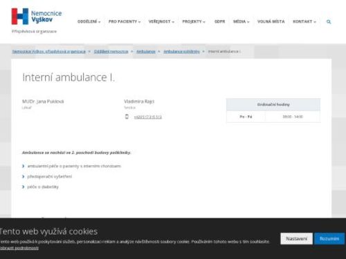 Interní ambulance - MUDr. Jana Puklová
