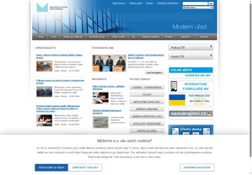 Webové stránky Ministerstvo vnitra, Brno