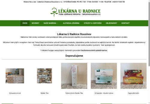 Zobrazit webové stránky Lékárna U Radnice