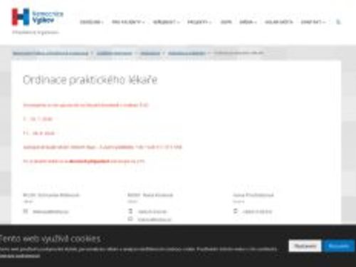 Praktický lékař - MUDr. Bohumila Mitěvová