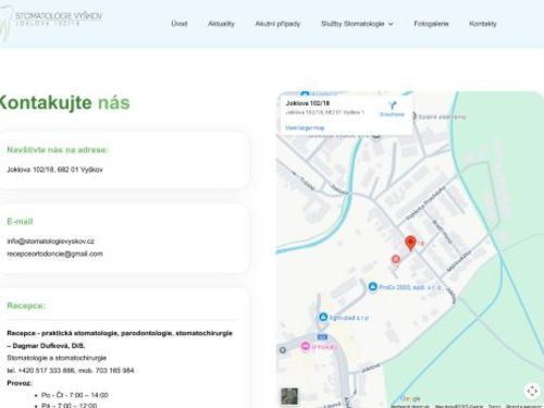 Stomatologie Vyškov - MUDr. Hana Bělohlávková, MDDr. Denisa Francová, MUDr. Bohdana Jelečková, MUDr. et MUDr. Richard Pink, PhD., Dagmar Gottvaldová, DiS.