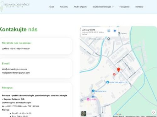 Stomatologie Vyškov - MUDr. Hana Bělohlávková, MDDr. Denisa Francová, MUDr. Bohdana Jelečková, MUDr. et MUDr. Richard Pink, PhD., Dagmar Gottvaldová, DiS.