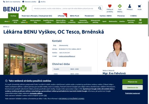 Zobrazit webové stránky Lékárna Benu Kyjov