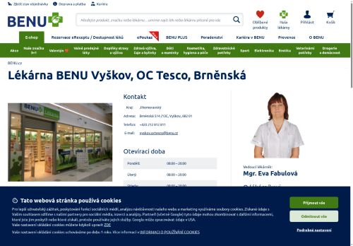 Zobrazit webové stránky Lékárna Benu Kyjov