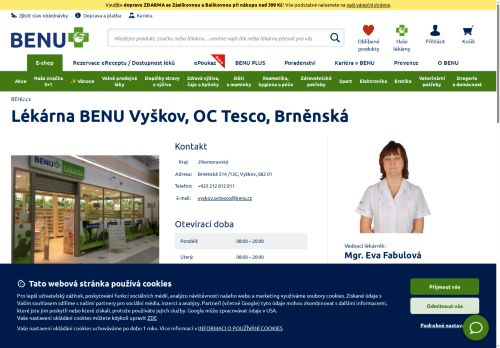 Zobrazit webové stránky Lékárna Benu Kyjov