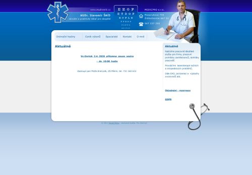 Zobrazit webové stránky Praktický lékař pro dospělé - MUDr. Slavomír Šmíd