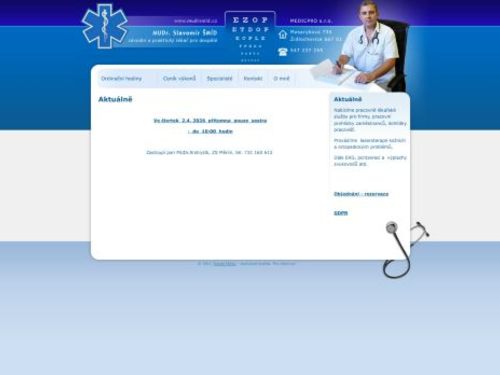 Praktický lékař pro dospělé - MUDr. Slavomír Šmíd