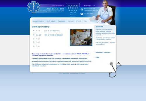 Zobrazit webové stránky Praktický lékař pro dospělé - MUDr. Slavomír Šmíd