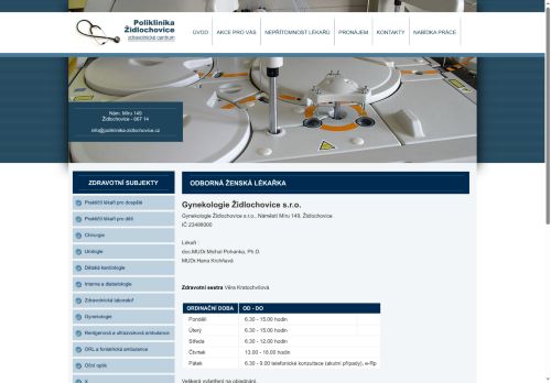 Zobrazit webové stránky Gynekologická ambulance - MUDr. Hana Krchňavá