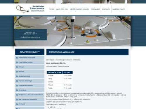 Chirurgická ambulance - MUDr. Alexandr Šín, CSc.