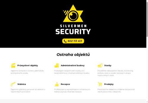 Webové stránky Silvermen s.r.o., Velká Bíteš