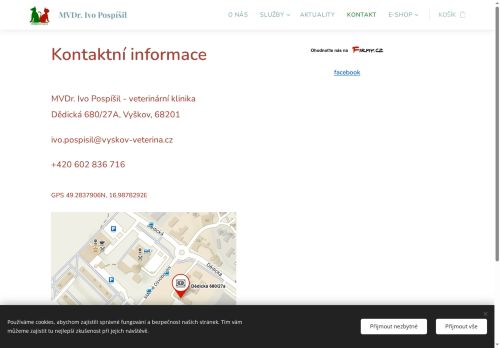 Zobrazit webové stránky Veterinární ordinace - MVDr. Ivo Pospíšil