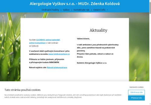 Zobrazit webové stránky Alergologie - MUDr. Zdenka Koldová
