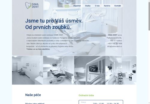 Zobrazit webové stránky Zubní lékař - MUDr. Jana Palátová, ordinace SIMA DENT