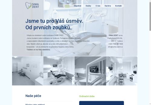 Zobrazit webové stránky Zubní lékař - MUDr. Jana Palátová, ordinace SIMA DENT
