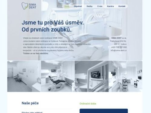 Zubní lékař - MUDr. Jana Palátová, ordinace SIMA DENT
