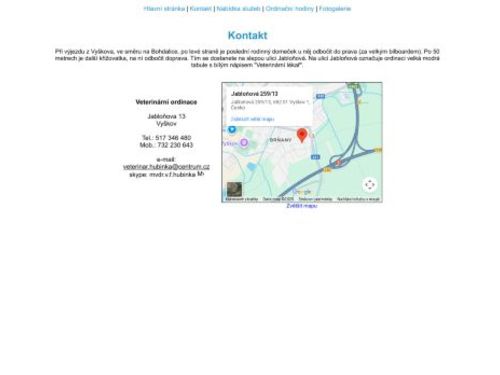 Veterinární ordinace - MVDr. Vít F. Hubinka