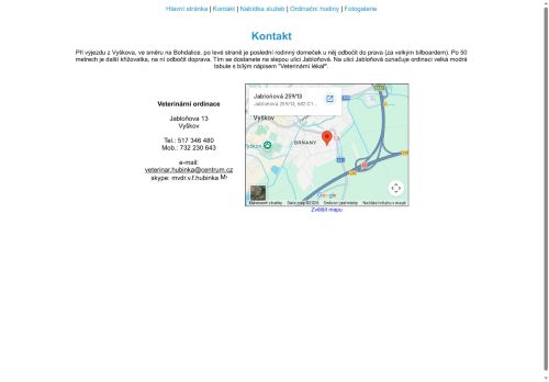 Zobrazit webové stránky Veterinární ordinace - MVDr. Vít F. Hubinka